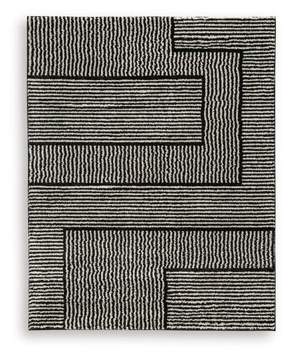 Kurtmen - Black / Ivory - Large Rug - 8' x 10'