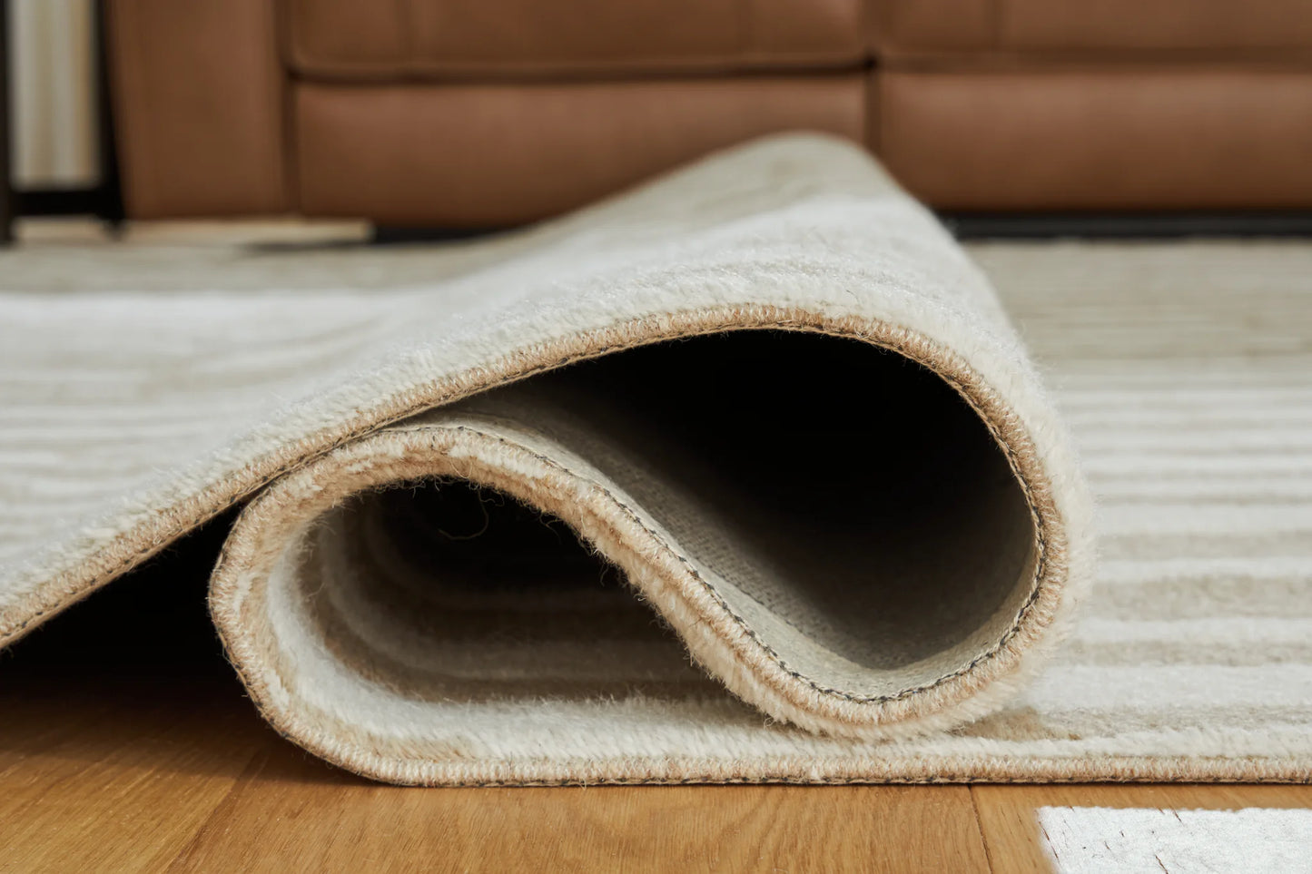 Corrbell - Beige / White - Medium Rug - 5' x 7'