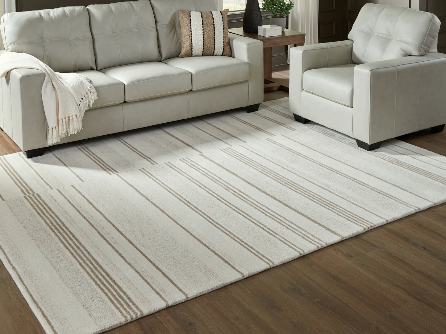 Gadence - Ivory / Tan - Large Rug - 8' x 10'