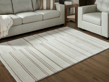 Gadence - Ivory / Tan - Medium Rug - 5' x 7'