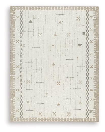 Dot - Cream / Brown / Taupe - Large Rug - 8' x 10'