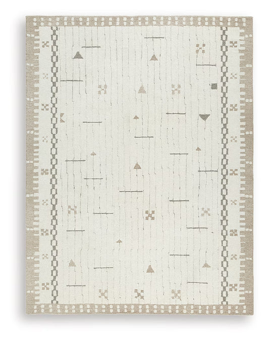 Dot - Cream / Brown / Taupe - Large Rug - 8' x 10'