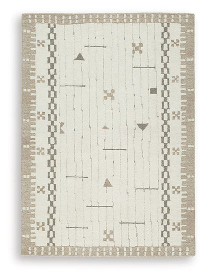 Dot - Cream / Brown / Taupe - Medium Rug - 5' x 7'