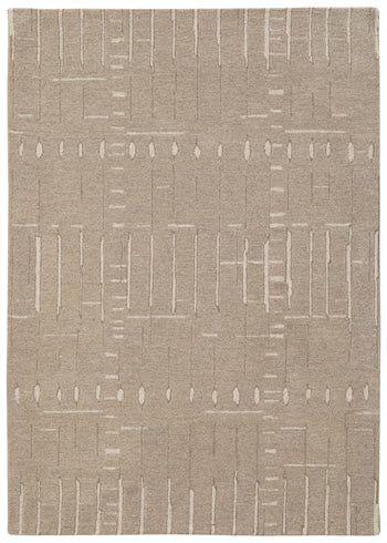 Wolbert - Tan / Ivory - Medium Rug - 5' x 7'