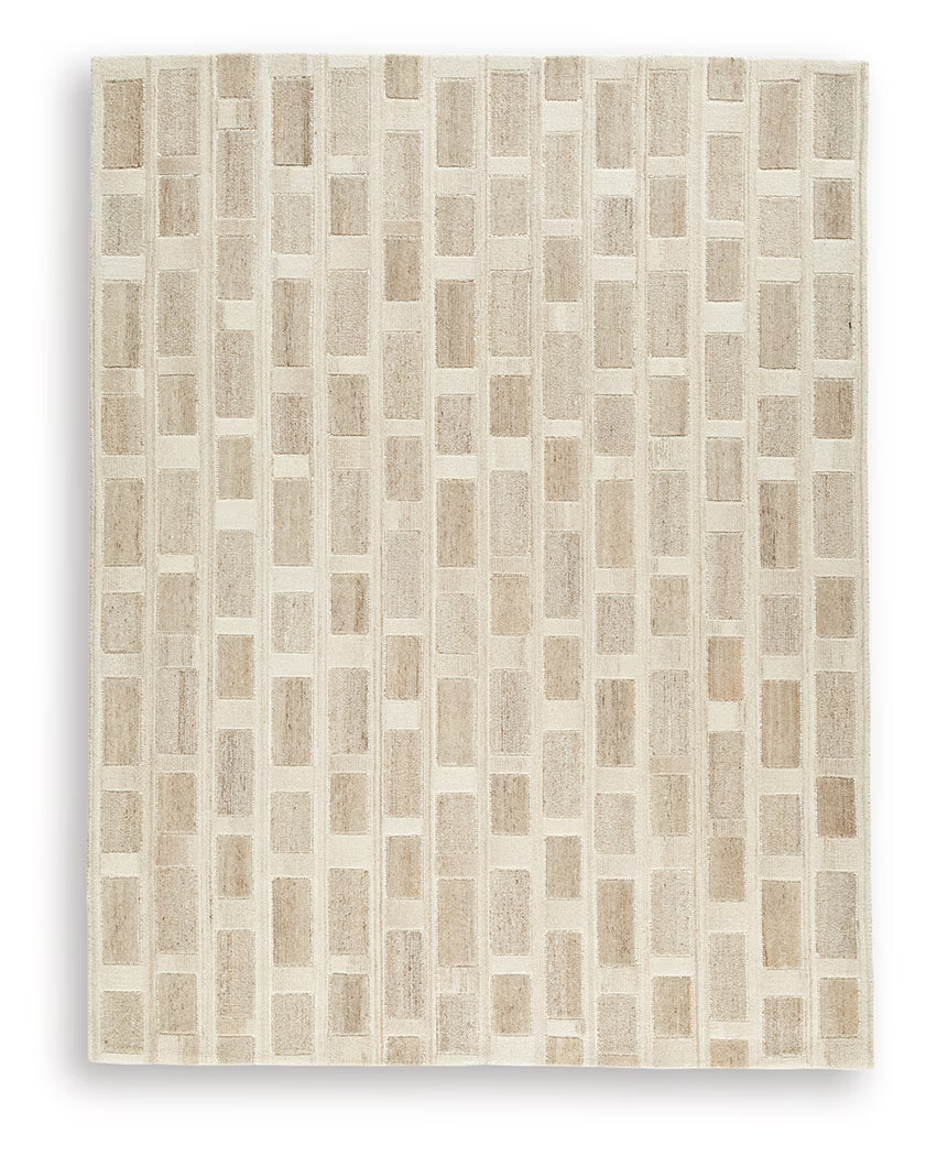 Lisgrove - Tan / Brown / White - Large Rug - 8' x 10'