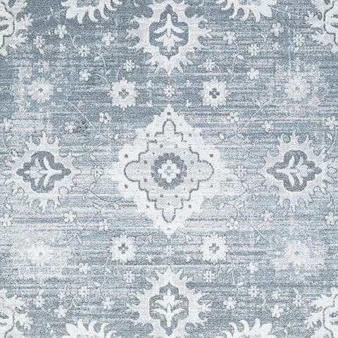 Avanworths - Blue / Gray / Ivory - Washable Large Rug - 5' x 7'
