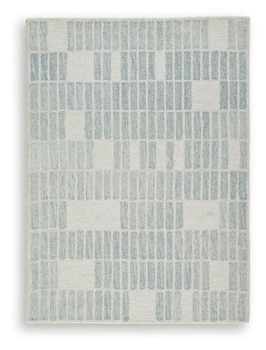 Dylanton - Ivory / Blue - Medium Rug -  5' x 7'