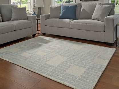 Dylanton - Ivory / Blue - Medium Rug -  5' x 7'