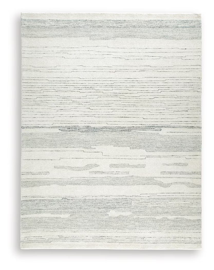 Genemost - Ivory / Blue - Large Rug - 8' x 10'