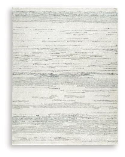 Genemost - Ivory / Blue - Large Rug - 8' x 10'