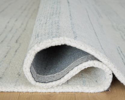 Genemost - Ivory / Blue - Large Rug - 8' x 10'