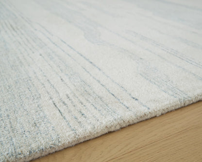 Genemost - Ivory / Blue - Medium Rug - 5' x 7'