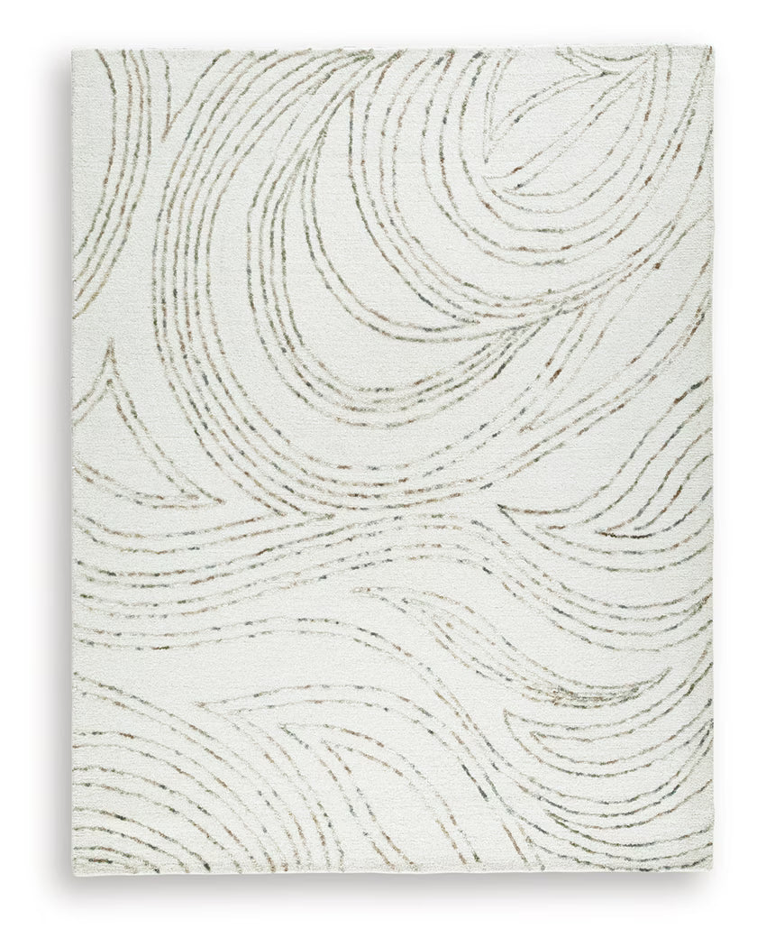 Deenbury - Ivory / Green / Brown - Large Rug - 8' x 10'