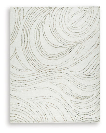 Deenbury - Ivory / Green / Brown - Large Rug - 8' x 10'