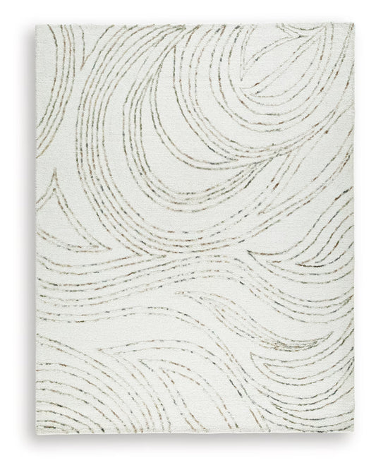 Deenbury - Ivory / Green / Brown - Large Rug - 8' x 10'