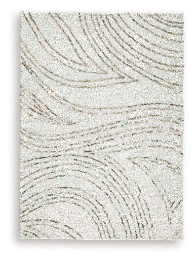 Deenbury - Ivory / Green / Brown - Medium Rug - 5' x 7'