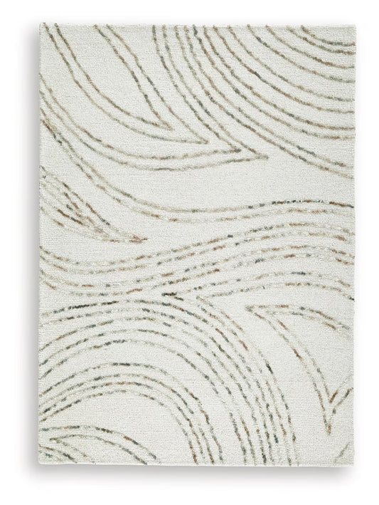 Deenbury - Ivory / Green / Brown - Medium Rug - 5' x 7'