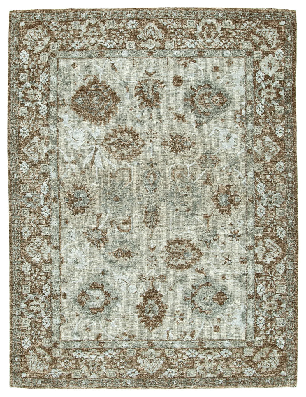 Ainswick - Memory Foam 5' x 7' Rug - Brown / Beige / Gray