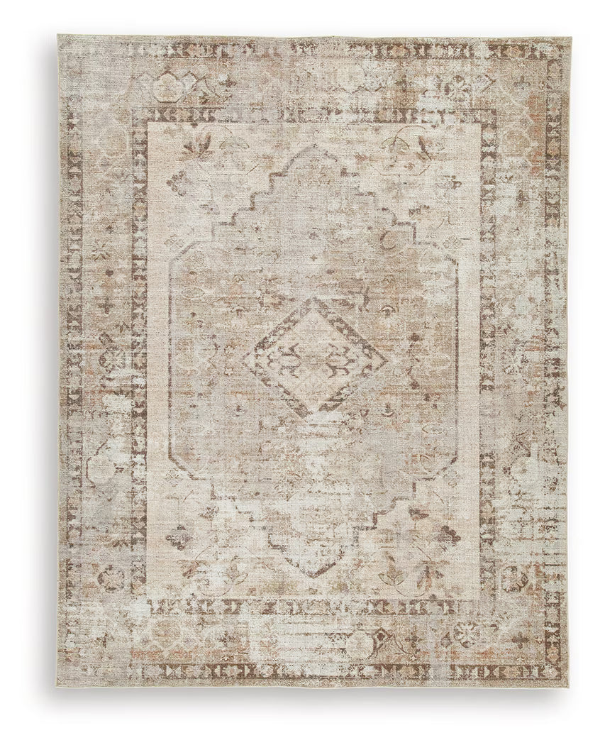 Livdon - 8' x 10' Washable Rug - Brown / Beige / Gray