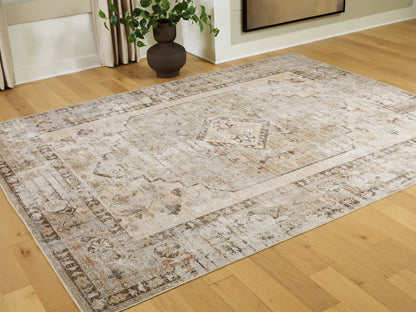 Livdon - 8' x 10' Washable Rug - Brown / Beige / Gray