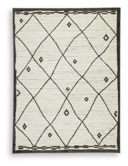 Fenriston - 8' x 10' Rug - Cream / Black