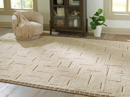 Clayman - 9' x 12' Rug - Beige / Brown