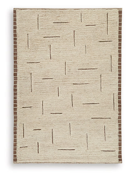 Clayman - 5' x 7' Rug - Beige / Brown
