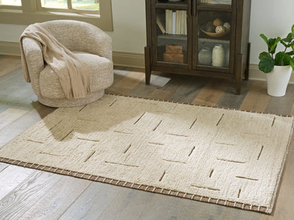 Clayman - 5' x 7' Rug - Beige / Brown