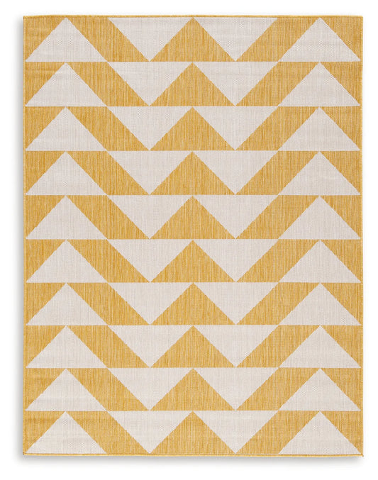 Thomley - Ivory / Yellow - Medium Rug - 5' x 7'