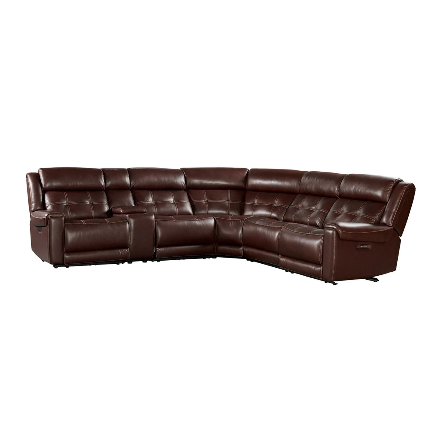 Regis - Dual-Power Sectional - Baron Redwood