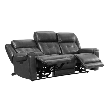 Regis - Dual-Power Sofa - Baron Charcoal