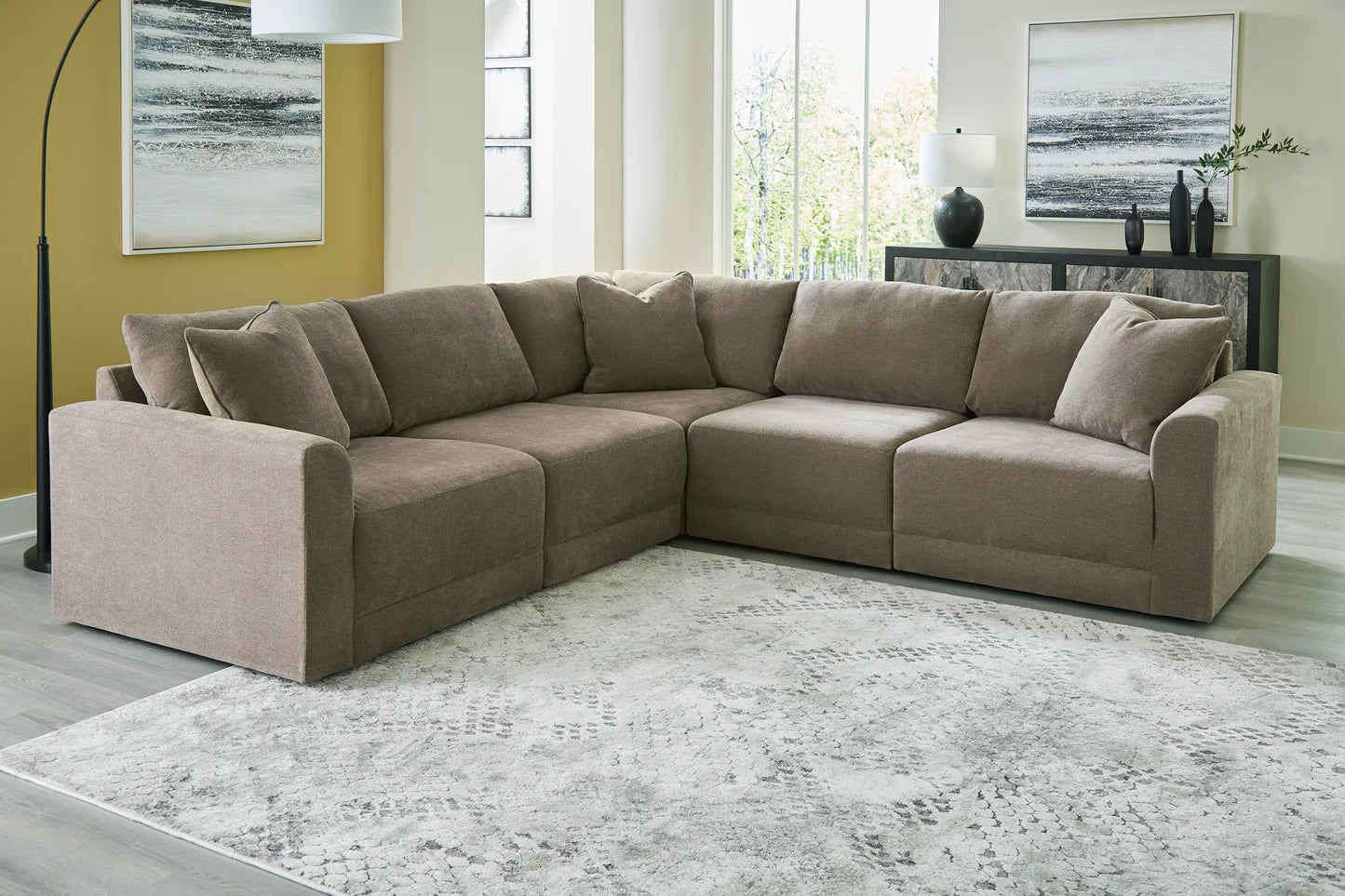 Raeanna - Storm - 5-Piece Sectional 1