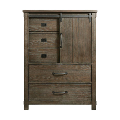 Scott - 5-Drawer Gentlemen Chest - Dark Brown