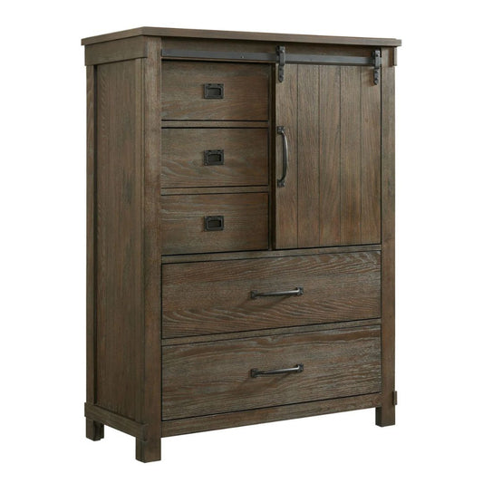 Scott - 5-Drawer Gentlemen Chest - Dark Brown