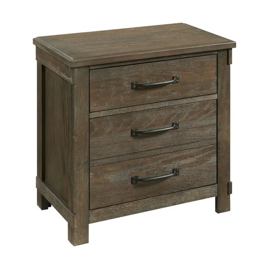 Scott - 2-Drawer Nightstand With USB Ports - Dark Brown
