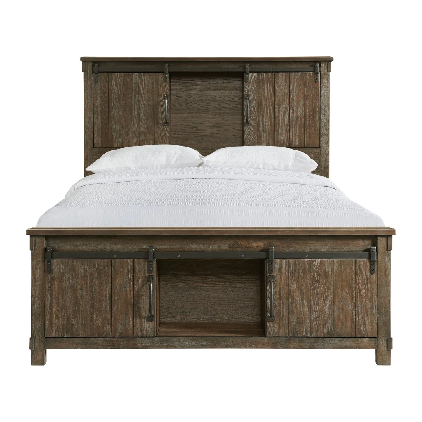 Scott - Queen Platform Storage Bed - Dark Brown