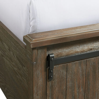 Scott - Queen Platform Storage Bed - Dark Brown