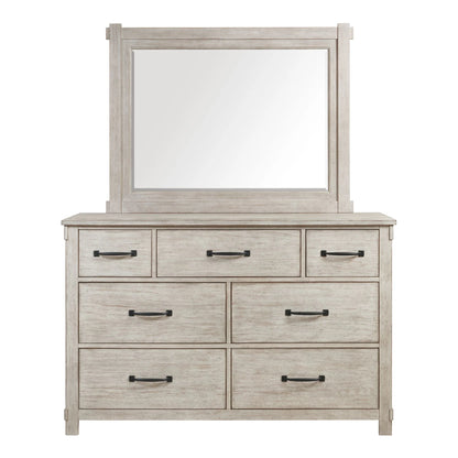 Scott - 7-Drawer Dresser With Mirror Set - White