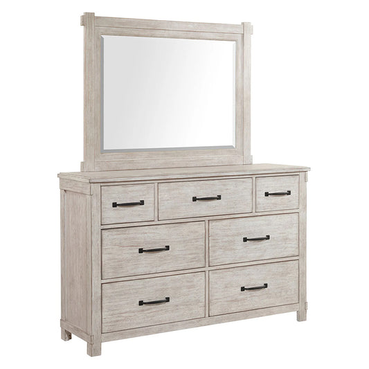 Scott - 7-Drawer Dresser With Mirror Set - White
