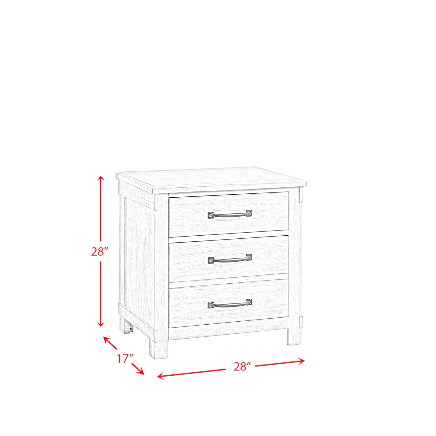 Scott - 2-Drawer Nightstand With USB Ports - White