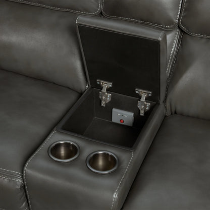 Silhouette - Dual-Power Sectional Set - Bolero Slate