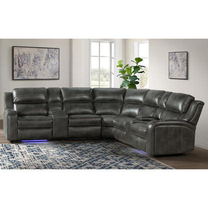 Silhouette - Dual-Power Sectional Set - Bolero Slate