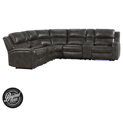 Silhouette - Dual-Power Sectional Set - Bolero Slate