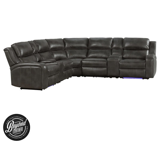 Silhouette - Dual-Power Sectional Set - Bolero Slate