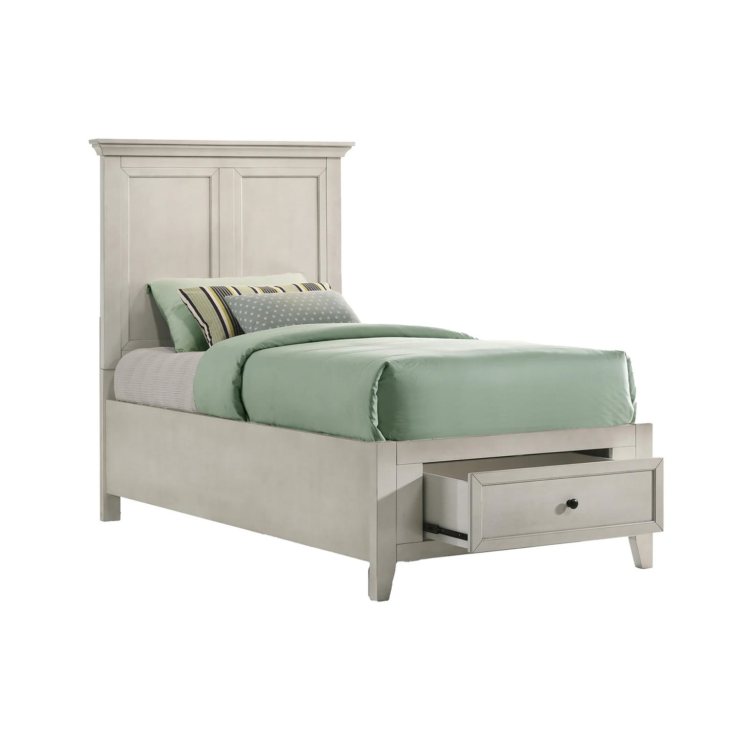 San Mateo Youth - Twin Storage Bed - Rustic White