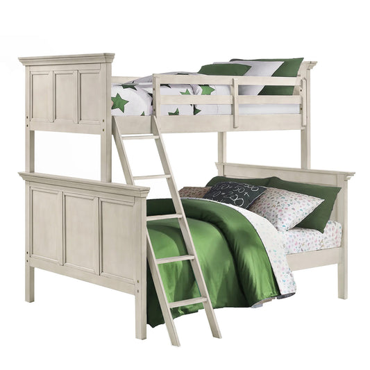 San Mateo Youth - Twin Over Full Bunk Bed - Rustic White