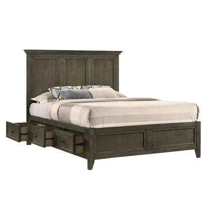 San Mateo - King Storage Bed - Gray