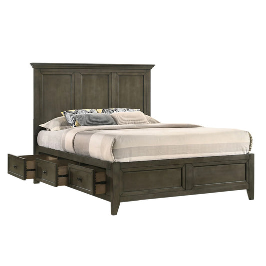San Mateo - King Storage Bed - Gray