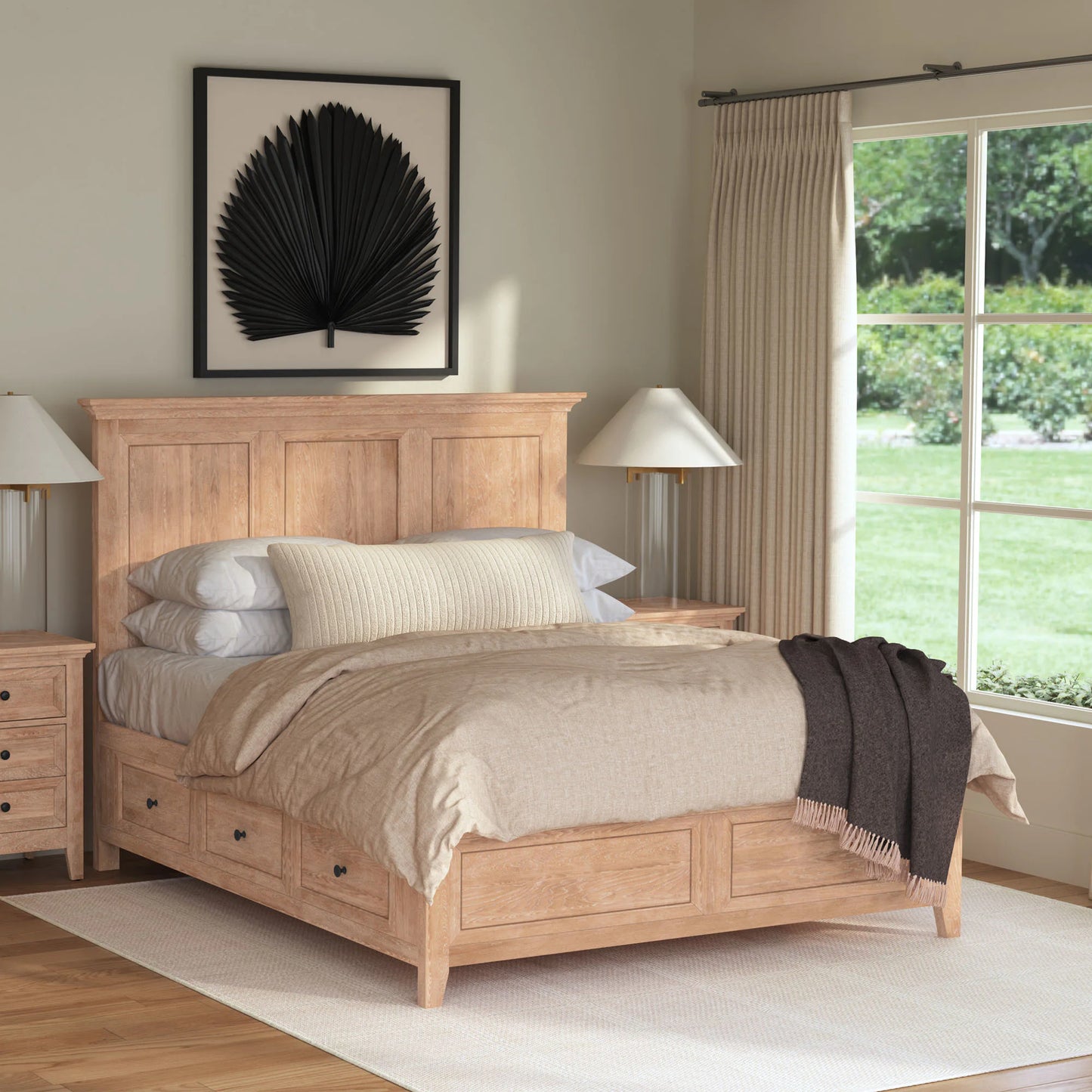 San Mateo - King Storage Bed - Wheat