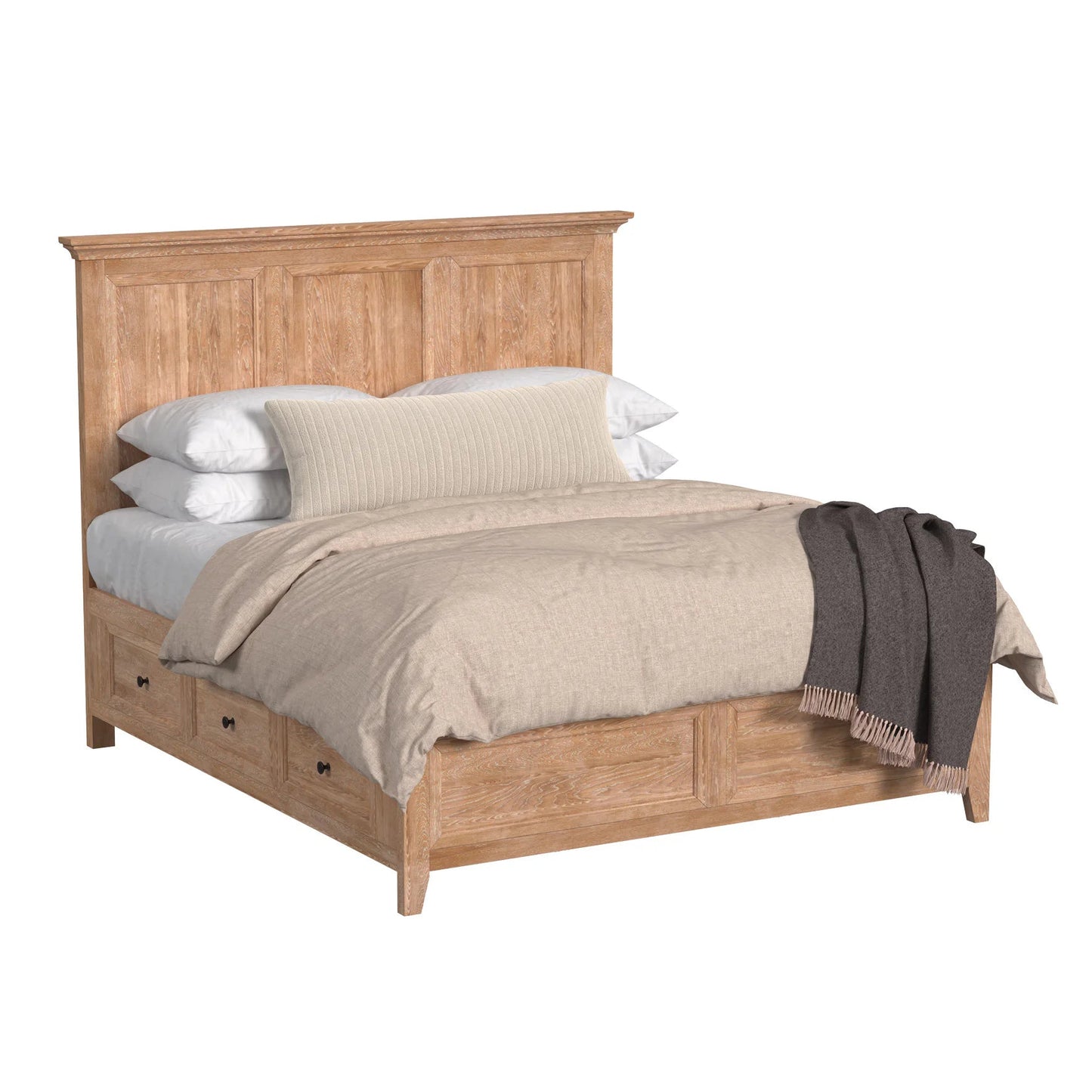 San Mateo - King Storage Bed - Wheat